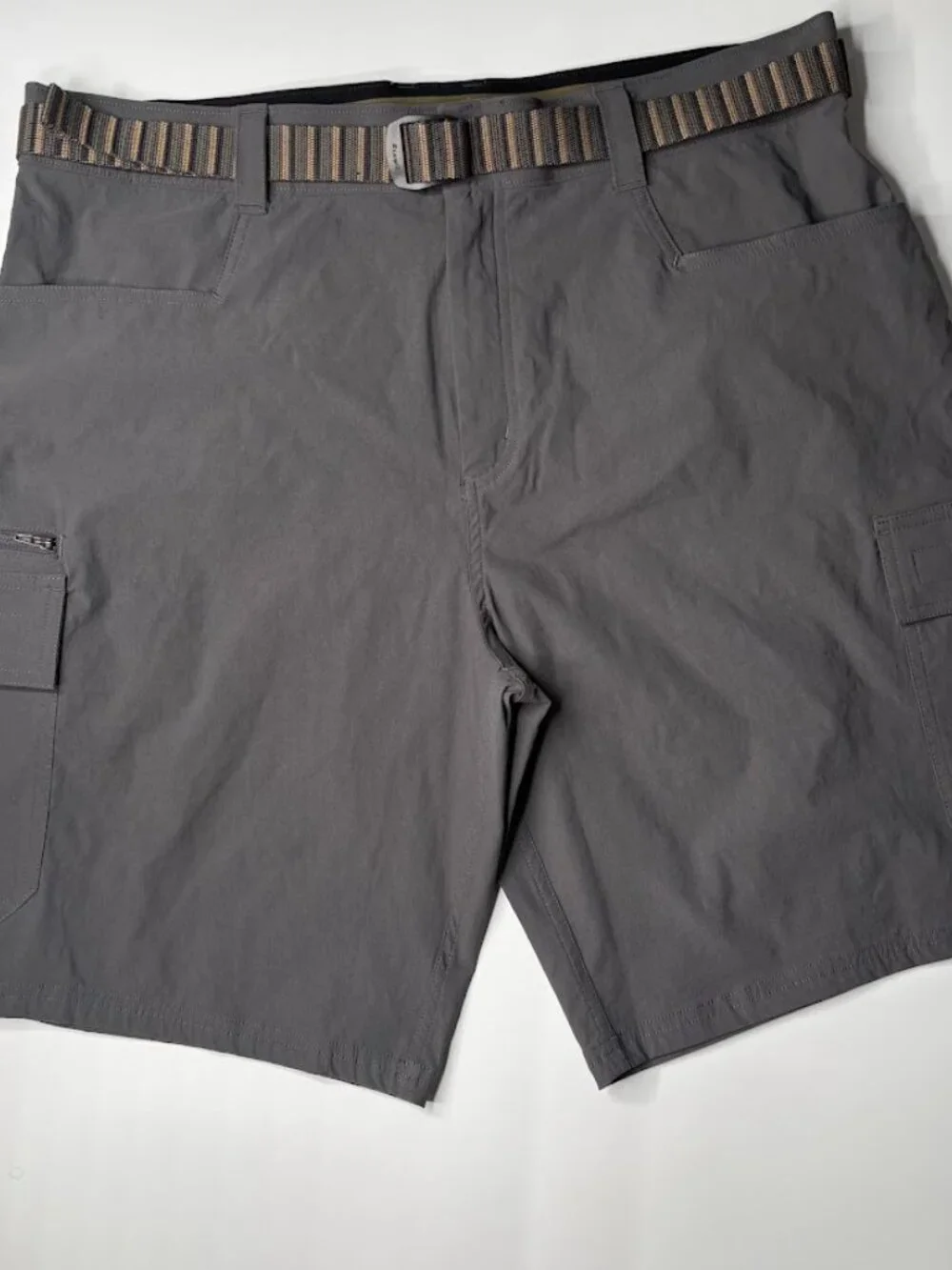 Orvis Men's Size 36 Gray Tech Performance Belted Cargo Shorts